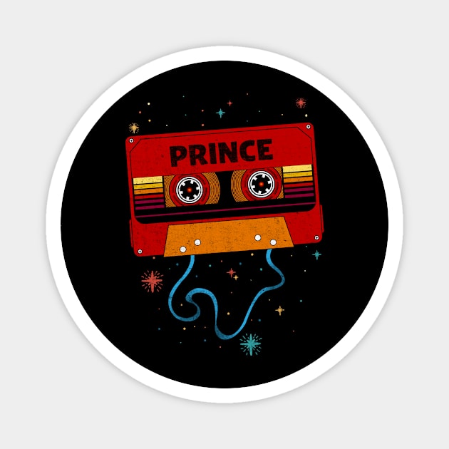 Prince / Retro Vintage Cassette Tape / Music Fanart Magnet by EliseOB